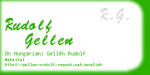 rudolf gellen business card