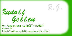 rudolf gellen business card